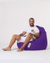 Atelier Del Sofa Premium XXL Puf de Jardín Morado Impermeable Comodidad y Relajación 115 cm